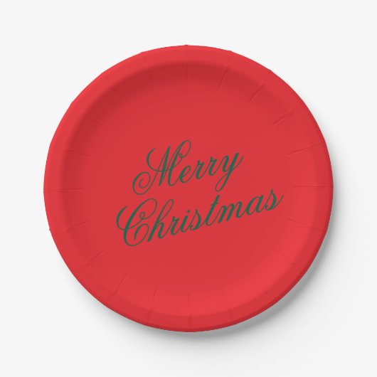 Christmas Paper Plate – Festive Holiday Tableware Papieren Bordje (Voorkant)