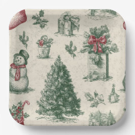 Christmas paper plate papieren bordje