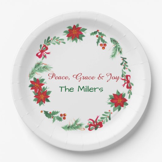 Christmas Paper Plates Papieren Bordje (Voorkant)