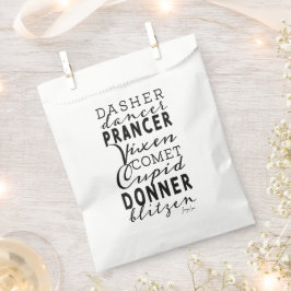 Christmas Party Favor Bags | Santa's Reindeer Bedankzakje