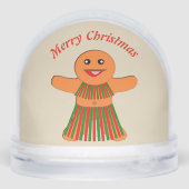 Christmas Party Gingerbread Woman Custom Sneeuwbol (Achterkant)