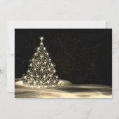 Christmas Party Golden Shiny Tree Winter Black Kaart (Achterkant)