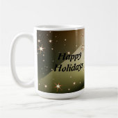 Christmas Party Golden Tree Shiny Sparkle Stars Koffiemok (Links)