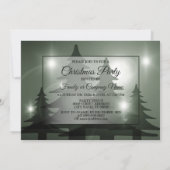 Christmas Party Green Trees Holiday Winter Elegant Kaart (Achterkant)