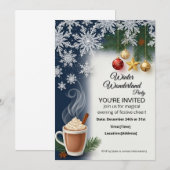 Christmas party holiday invitation card template  kaart (Voorkant / Achterkant)