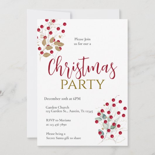 Christmas Party Invitation (Devant)