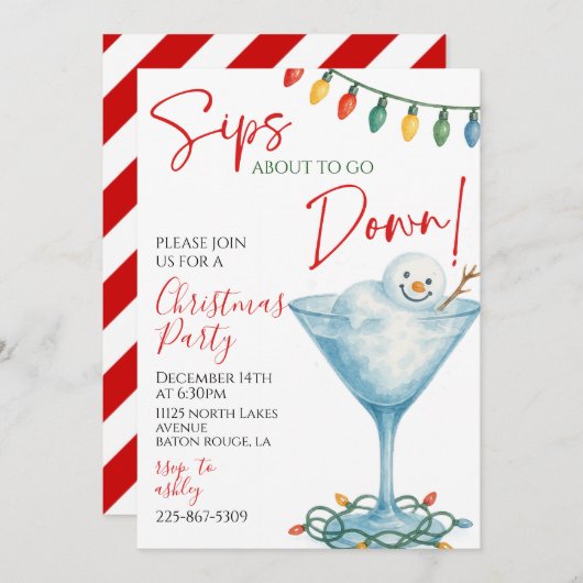 Christmas Party Invitation (Devant / Derrière)