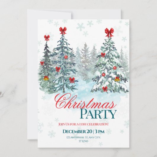 Christmas Party Invitation | Holiday Celebration (Voorkant)