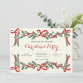 Christmas Party Invitation Kaart (Staand voorkant)