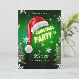 Christmas Party Invitation Template Kaart