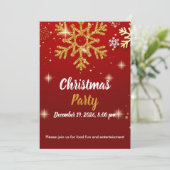 Christmas Party Invite - Text can be customized Kaart (Staand voorkant)