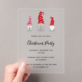 Christmas party modern gnomes frosted invitation (In situ (ordinateur de poche))
