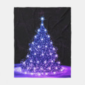 Christmas Party Pink Blue Tree Winter Black Rustic Fleece Deken (Voorkant)