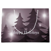 Christmas Party Pink Trees Holiday Winter Elegant Groot Cadeauzakje (Voorkant)