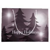 Christmas Party Pink Trees Holiday Winter Elegant Groot Cadeauzakje (Achterkant)