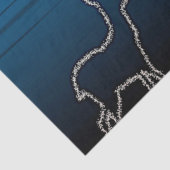 Christmas Party Reindeer Tree Blue Sky Shiny Stars Tissuepapier (Detail)