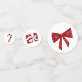 Christmas Party Table Confetti Red Bow Table Decor (Devant)