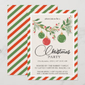 Christmas Party Winter Botanical Kaart (Voorkant / Achterkant)