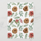 Christmas Party Winter Botanical Kaart (Achterkant)