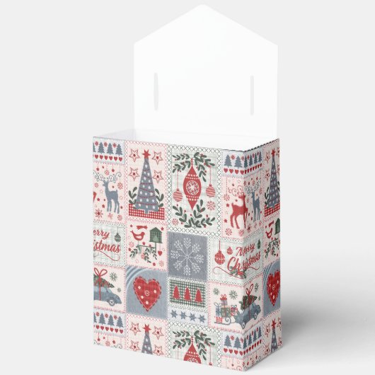 Christmas Patchwork Favoriete box Bedankdoosjes (Open)