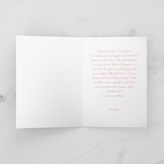 Christmas patchwork pattern photo wishes feestdagen kaart (Binnen)