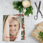 Christmas patchwork pattern photo wishes feestdagen kaart