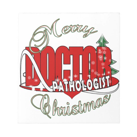CHRISTMAS PATHOLOGIST DOCTOR NOTITIEBLOK (Voorkant)