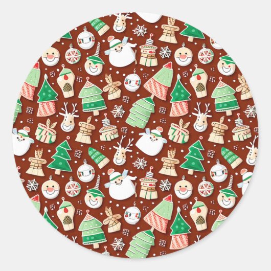 Christmas Pattern 7 - Sticker (Devant)