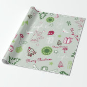Christmas pattern  cadeaupapier (Uitgerold)