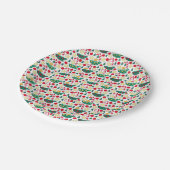 Christmas Pattern Paper Plates Papieren Bordje (Gekanteld)