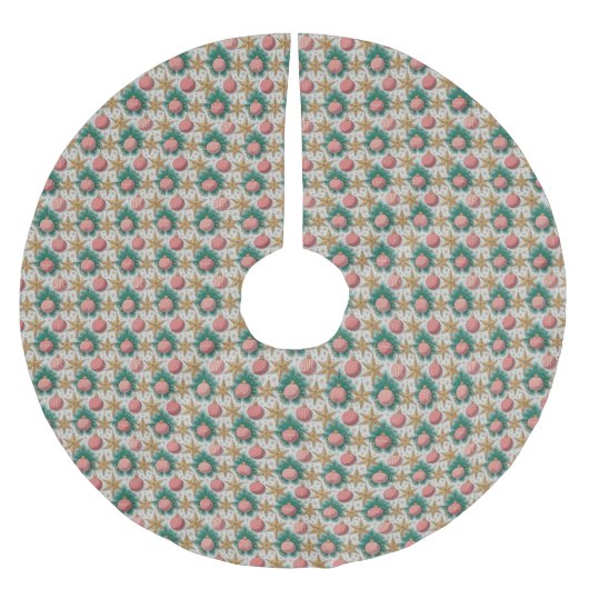 Christmas Pattern Tree Skirt Kerstboom Rok (Voorkant)