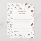 Christmas Pattern Wishes For Baby Card Kaart (Voorkant / Achterkant)