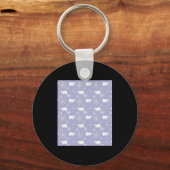 Christmas Pattern With Lar Bears And Snowflakes Sleutelhanger (Voorkant)