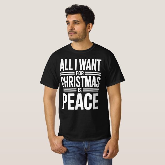 Christmas Peace Quote T-shirt (Voorkant volledig)