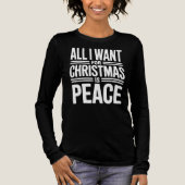 Christmas Peace Quote Tri-Blend Shirt (Voorkant)