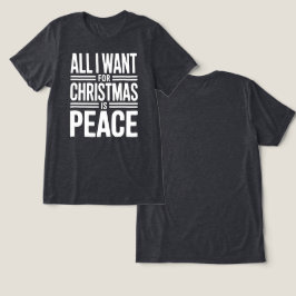 Christmas Peace Quote Tri-Blend Shirt