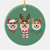 Christmas Pembroke Welsh Corgi Dogs Keramisch Ornament (Achterkant)