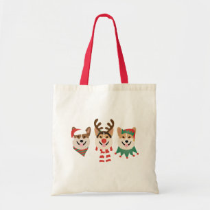Christmas Pembroke Welsh Corgi Dogs Tote Bag