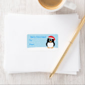 Christmas Penguin Gift Label Labels (Insitu)