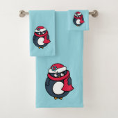 Christmas Penguin Towel Set (En situation)