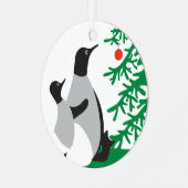 Christmas Penguins Custom Ornament (Voorkant links)