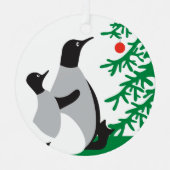 Christmas Penguins Custom Ornament (Voorkant)