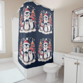 Christmas Penguin's van Rp Douchegordijn (In situ)