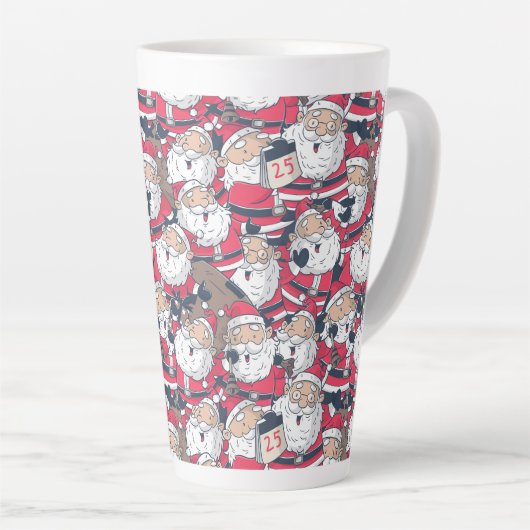 Christmas Père Noël Latte Mug (Angle droit)