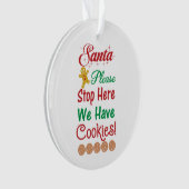 Christmas Père Noël S'il vous plaît Arrêtez ici No (devant)