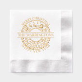 Christmas Père Noël Sleigh Lacy Filigree Nom de fa (Recto)