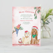 Christmas Pets Feestdagenkaart (Staand voorkant)