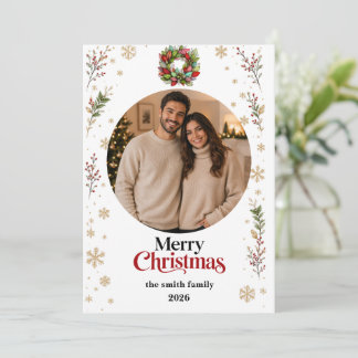 Christmas Photo Card | Merry Christmas Feestdagenkaart