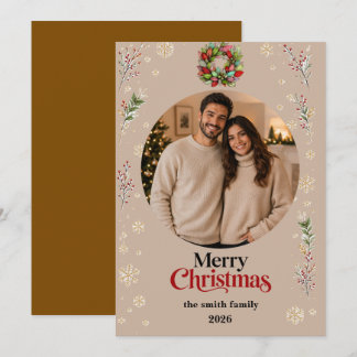 Christmas Photo Card | Merry Christmas Feestdagenkaart