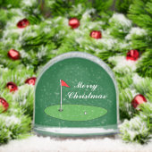Christmas photo snow globe with golf putt design (Noël)